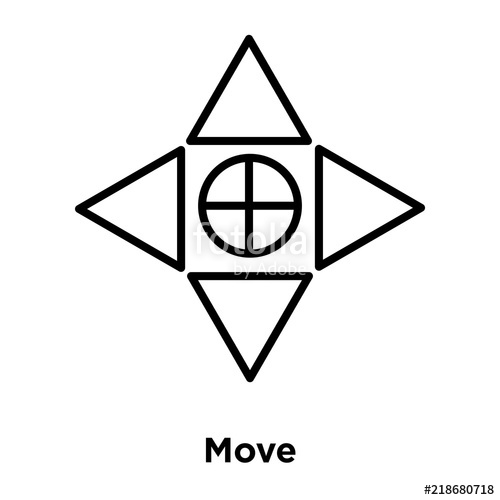 500x500 Move Icon Isolated On White Background Modern And Editable Move