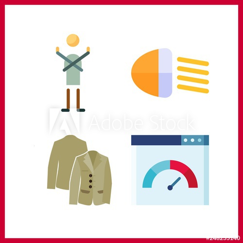 500x500 Movement Icon Vector Illustration Movement Set Dancer