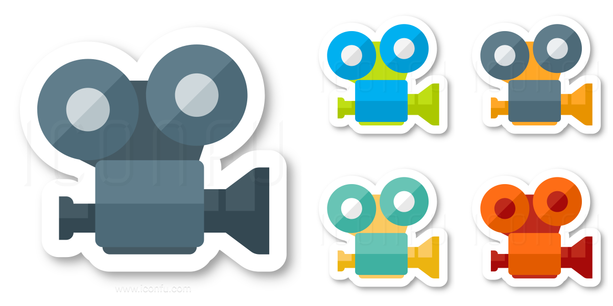 1200x600 Movie Camera Icon