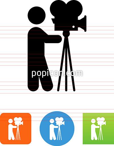 400x511 Person With A Movie Camera Icon