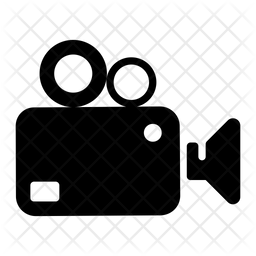 256x256 Professional Movie Camera Icon Of Glyph Style