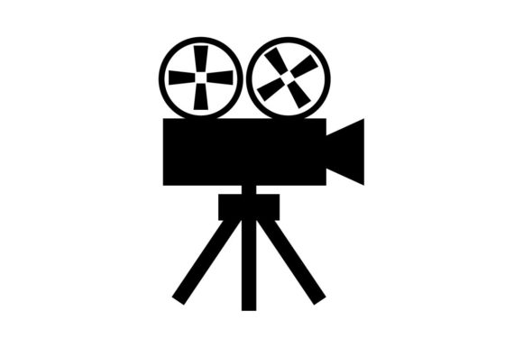 580x386 Unique Movie Camera Icon Graphic