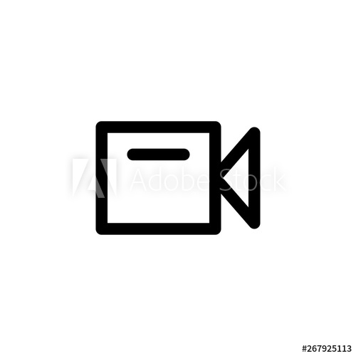 500x500 Video Camera, Movie Camera Icon Vector Illustration