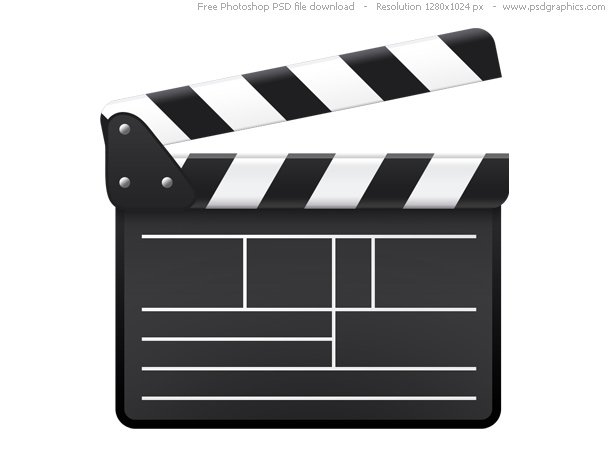 610x458 Free Movie Clapboard Icon Files, Vectors Graphics