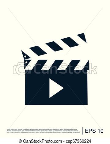 359x470 Movie Clapper Sign Icon