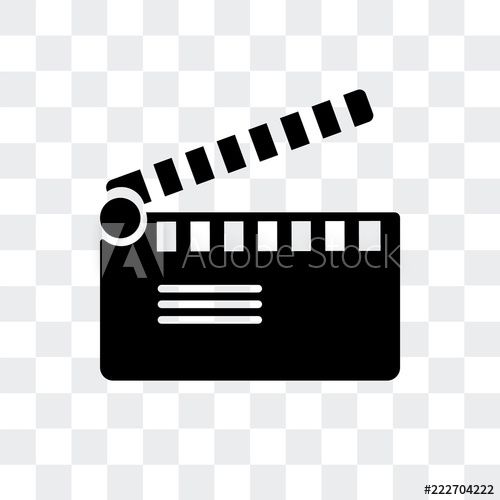 500x500 Movie Clapper Icon Isolated On Transparent Background Modern