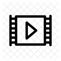 256x256 Movie Clip Icon Of Line Style