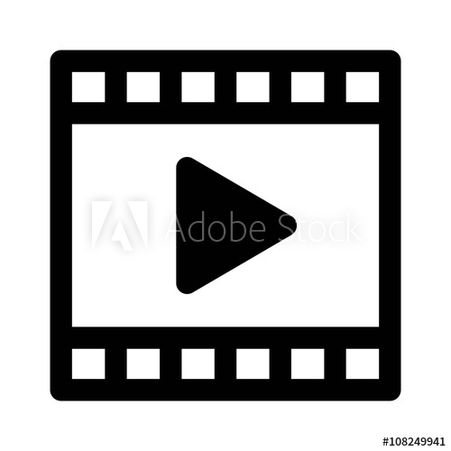 500x500 Video Or Movie Clip Play Line Art Icon For Apps And Websites