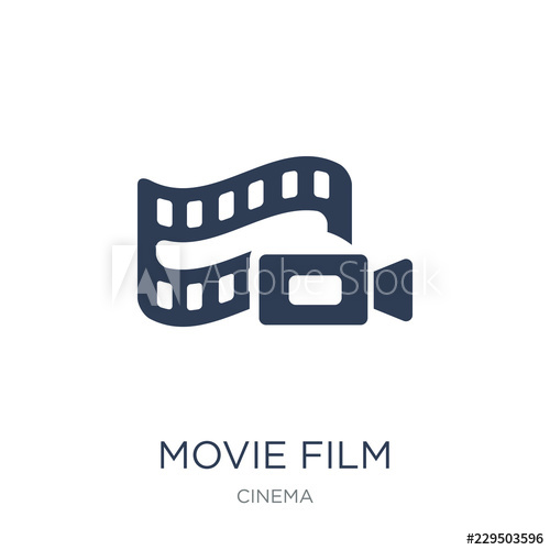 500x500 Movie Film Icon Trendy Flat Vector Movie Film Icon On White