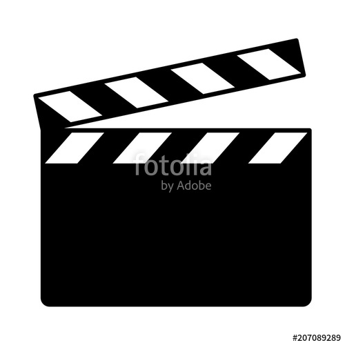 500x500 Movie Clapperboard Or Film Clapboard Flat Vector Icon For Video
