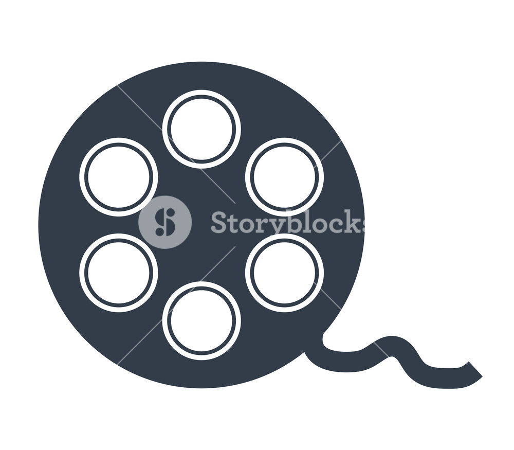 1000x875 Movie Film Icon On White Background Royalty Free Stock Image