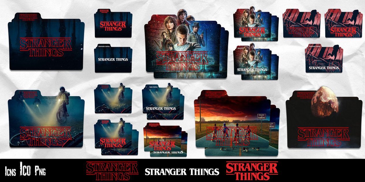 1264x632 Stranger Things Collection Folder Icon Pack