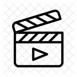 256x256 Movie Icon Of Line Style