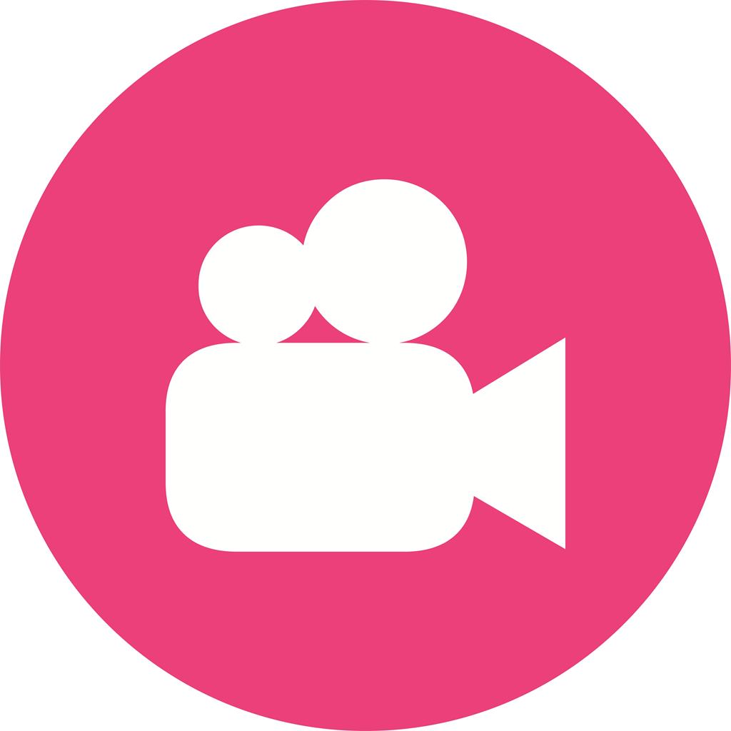 1024x1024 Video Camera Flat Round Icon
