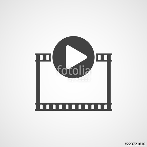 500x500 Film Icon Vector Illustration Movie Icon Stock Image