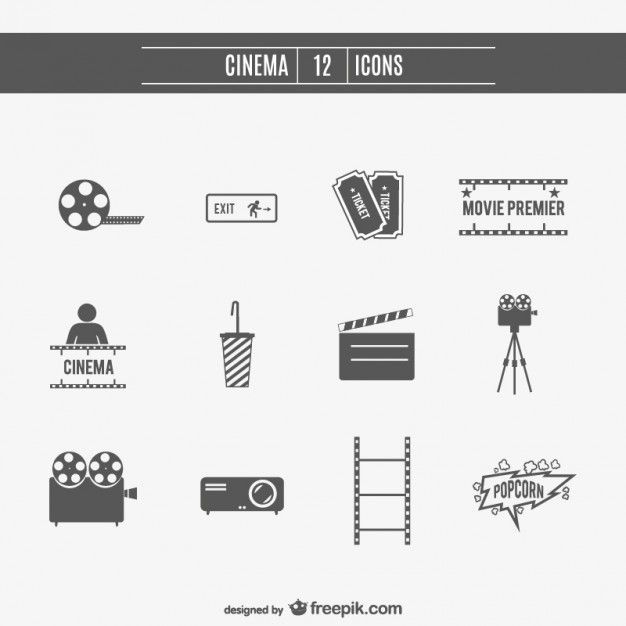 626x626 Movie Cinema Icons Free Vector Design Film Logo, Film Icon