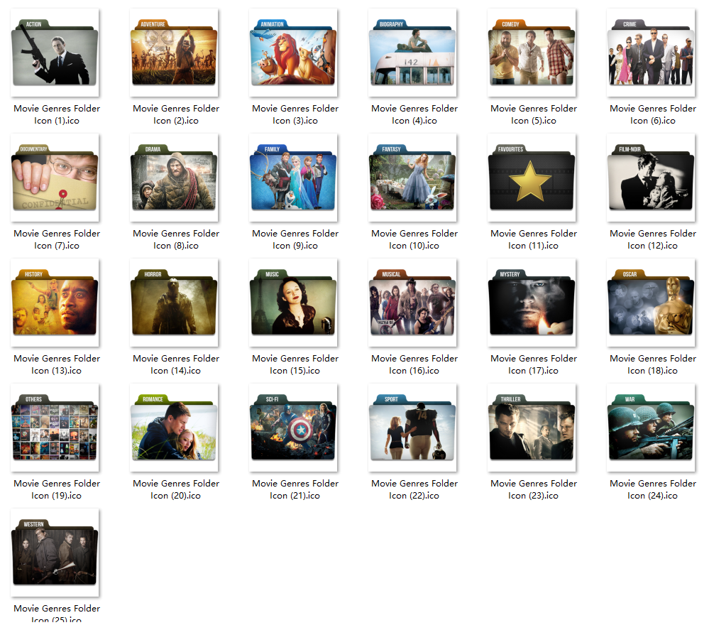 999x880 Movie Genres Hd Folder Icons Yl Computing