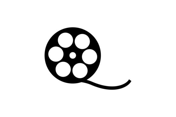 580x386 Unique Movie Roll Icon Graphic