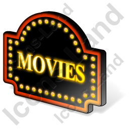 256x256 Movie Theater Sign Icon, Pngico Icons