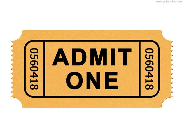 610x458 Admission Ticket Template And Web Icon Admit One Generic