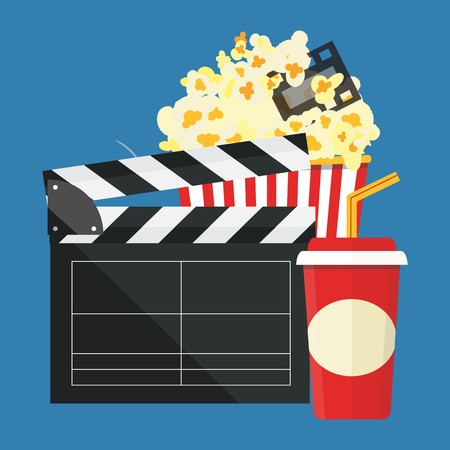 450x450 Popcorn And Drink Film Strip Border Cinema Movie Night Icon