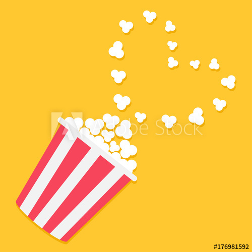 500x500 Popcorn Popping In The Corner Heart Shape Frame Red Yellow Strip
