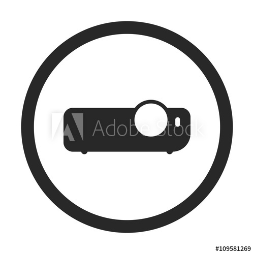 500x500 Movie Projector Sign Simple Icon On Background