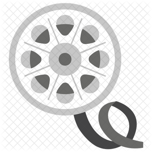 512x512 Film Reel Icon Of Flat Style