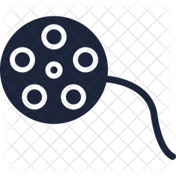 256x256 Film Reel Icon Of Glyph Style