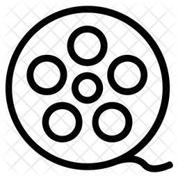 256x256 Film Reel Icon Of Line Style