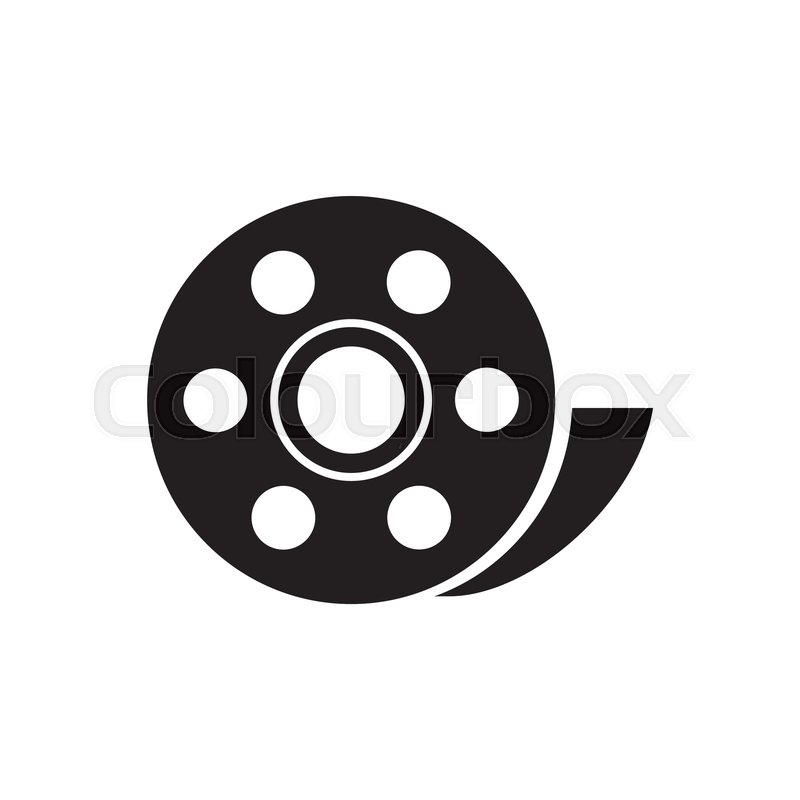 800x800 Film Reel Icon Cinema Movie Video Stock Vector Colourbox