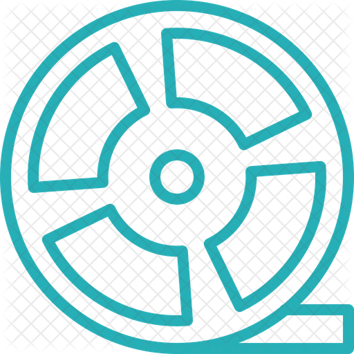512x512 Movie Reel Icon Of Line Style