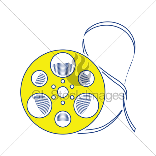 500x500 Movie Reel Icon Gl Stock Images