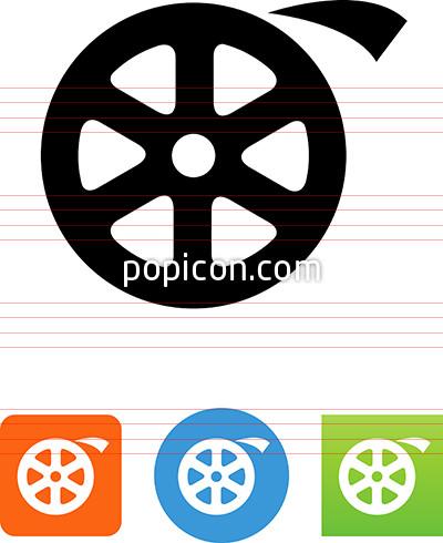 400x490 Movie Reel With Film Icon