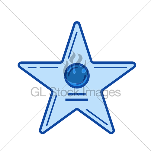 500x500 Movie Star Line Icon Gl Stock Images