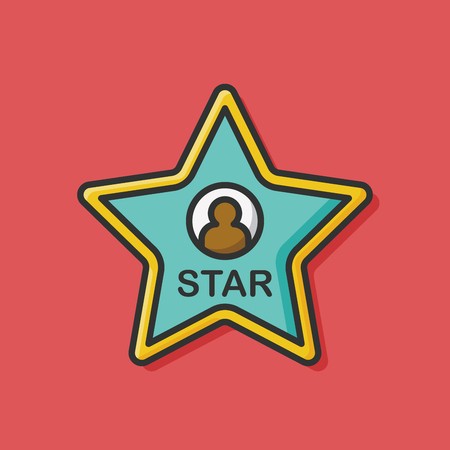 450x450 Movie Star Medal Badge Icon Royalty Free Vector Graphics