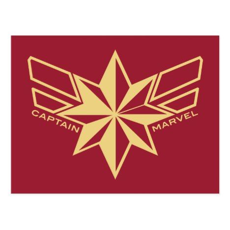 468x468 Captain Marvel Hala Star Icon Postcard Marvel