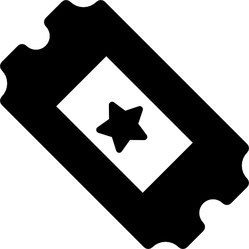 512x512 Cinema Ticket With A Star Icons Free Download