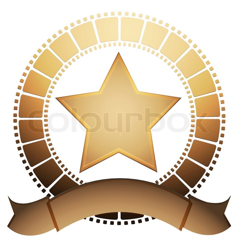 800x800 Film Star And Banner On A White Stock Vector Colourbox