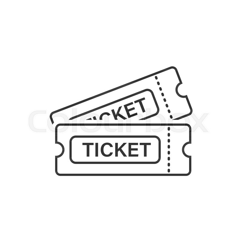 800x800 Cinema Ticket Icon In Flat Style Stock Vector Colourbox