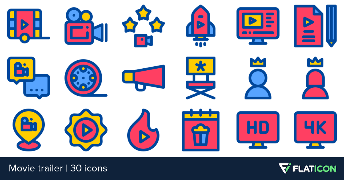 1200x630 Movie Trailer Premium Icons