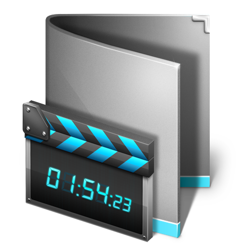 512x512 Time Display And Movies Folder Icon Pictures
