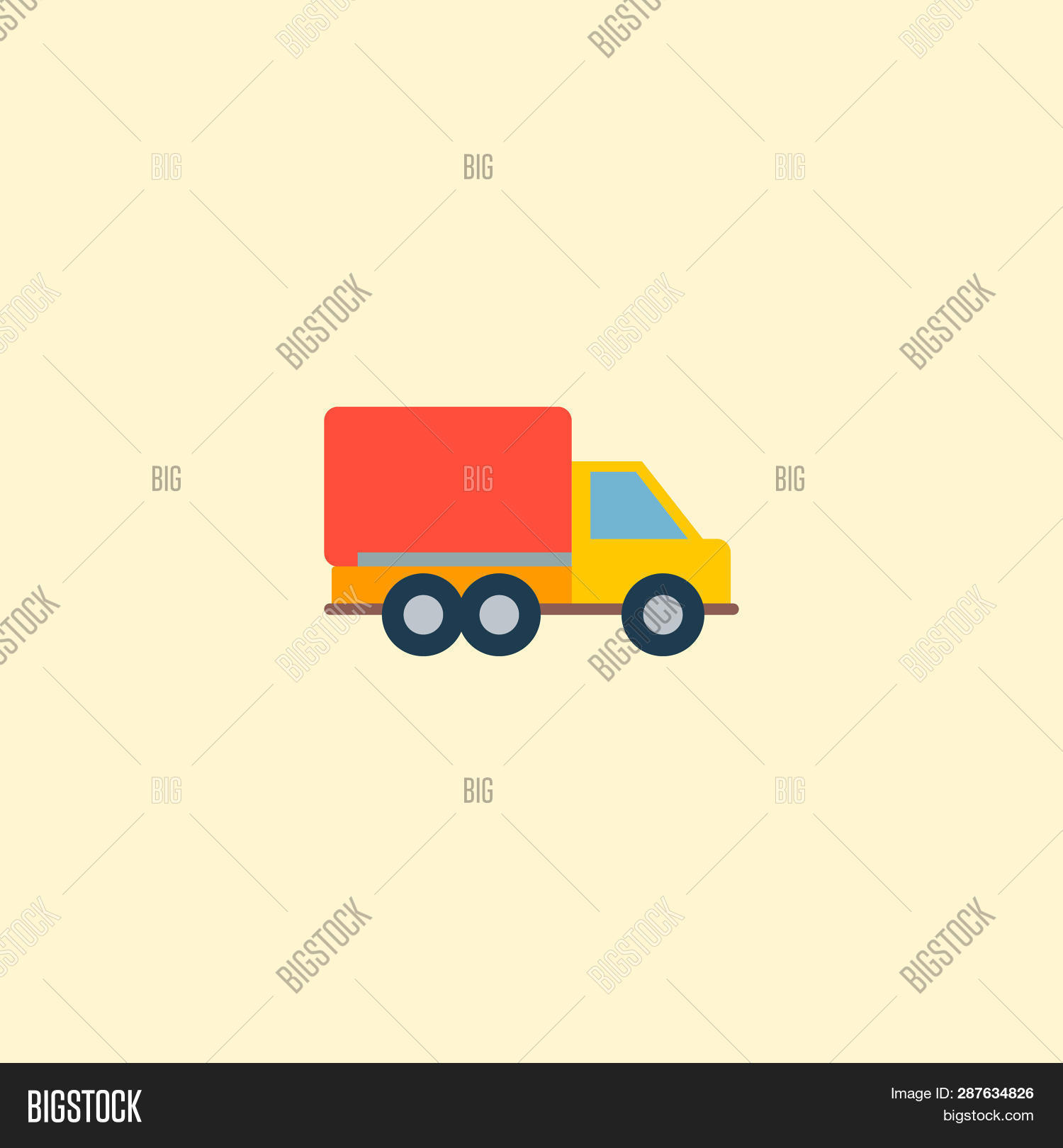1500x1620 Moving Truck Icon Flat Element Illustration Of Moving Image