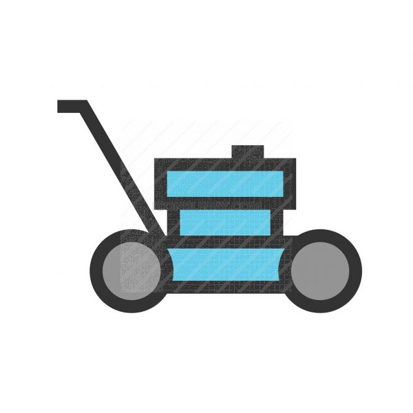 600x600 Lawn Mower Line Filled Icon