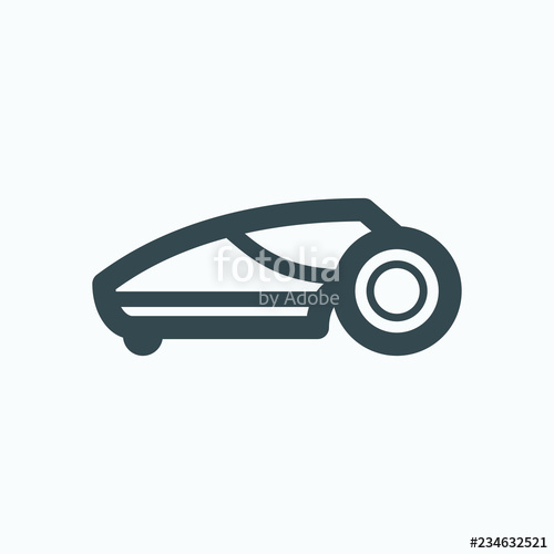 500x500 Lawn Mower Robot Icon, Trimmer Robot Vector Icon Stock Image