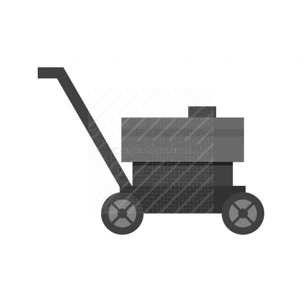 600x600 Lawn Mower Greyscale Icon