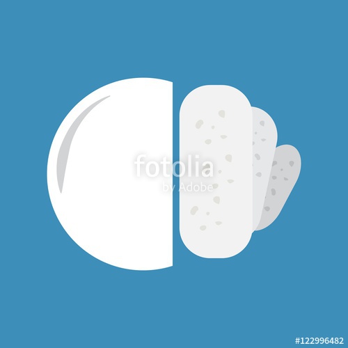 500x500 Mozzarella Flat Icon On Isolated Transparent Background Stock