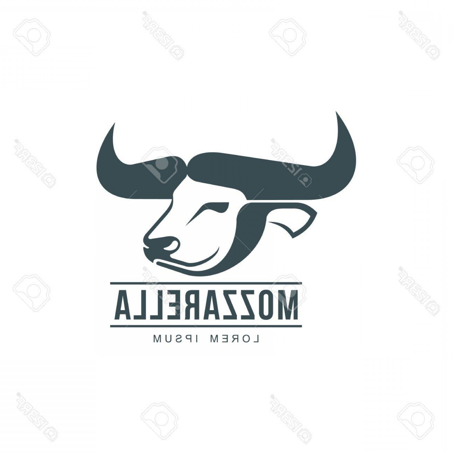 1560x1560 Photostock Vector Buffalo Mozzarella Italian Cheese Brand Logo