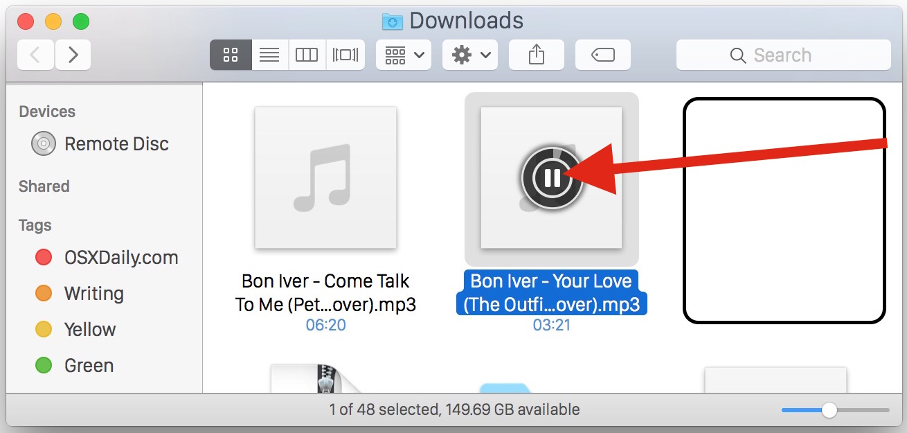 1310x625 Play And Audio In Finder Of Mac Os X With This Icon Trick