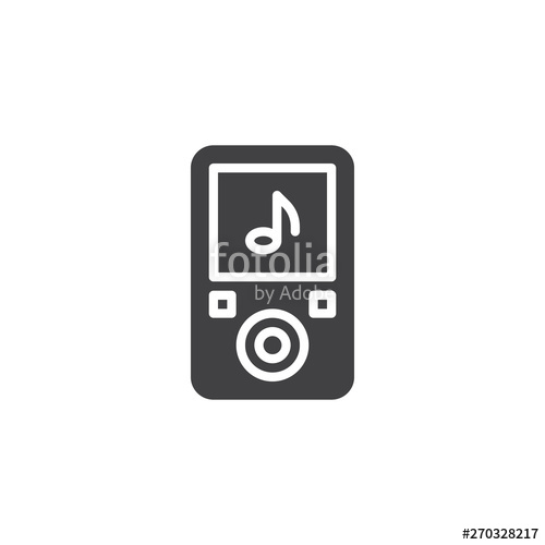 500x500 Player Vector Icon Filled Flat Sign For Mobile Concept